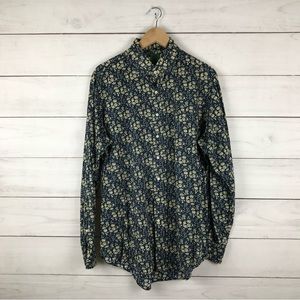 Sid Mashburn Flower Print Cotton Button Shirt